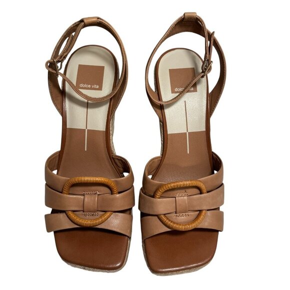 DOLCE VITA MAZE WOMENS WOVEN ANKLE STRAP WEDGE SANDALS 9.5 - Picture 2 of 4